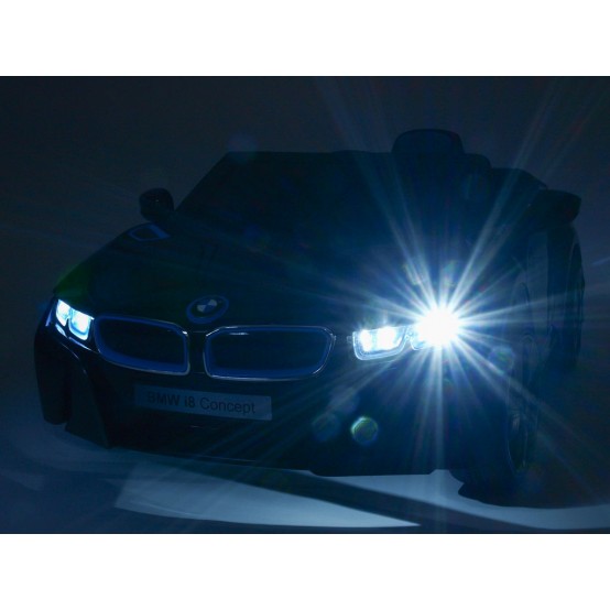 BMW i8 s dálkovým ovládáním a xenonovými světly, 12V, ČERNÉ